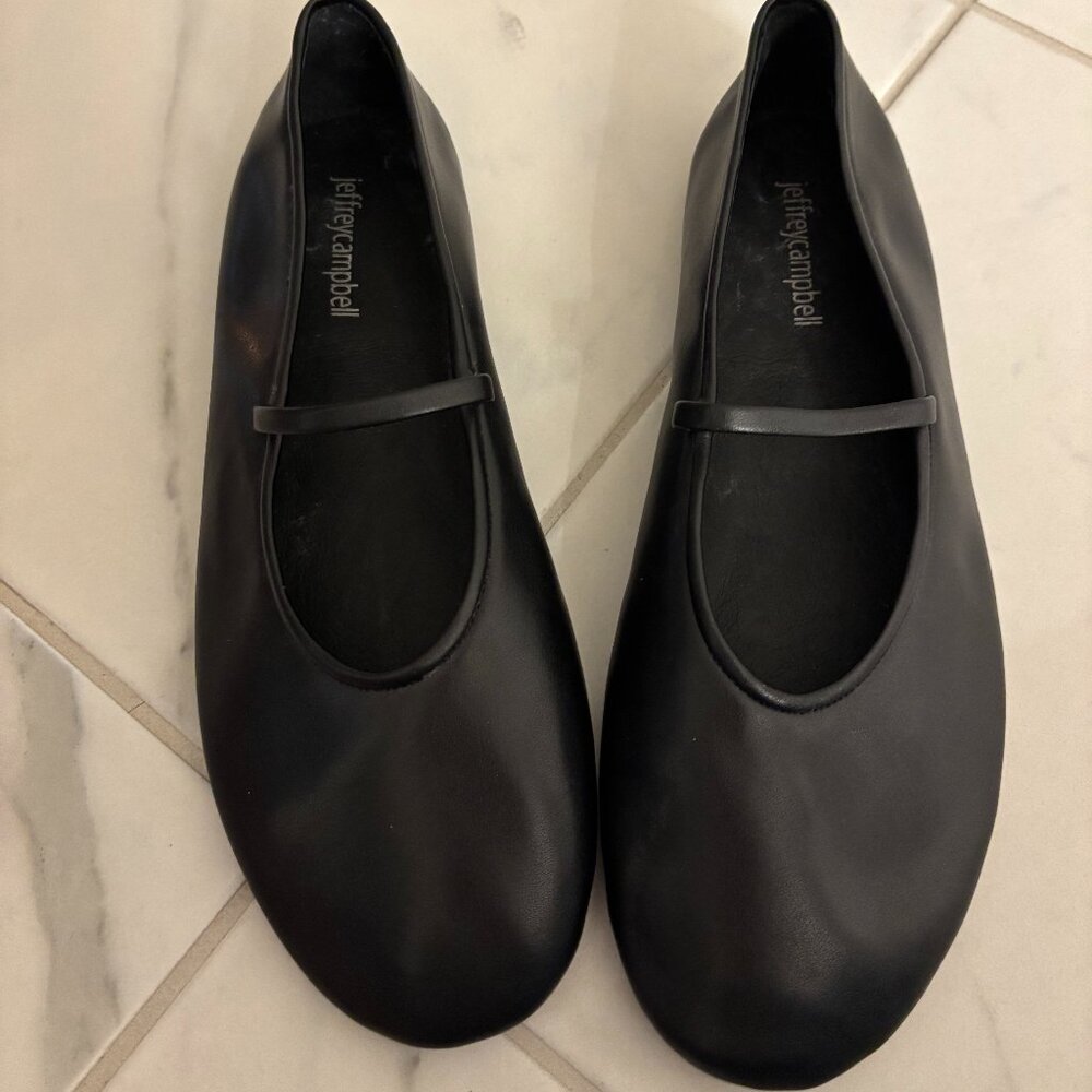 Jeffrey Campbell Black Ballet Flats